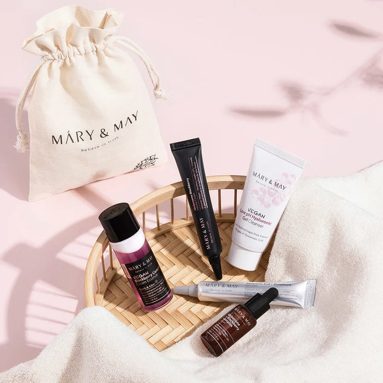 Mary & May - Intense Moisture Care Travel Kit (Cleanser+Toner+Serum+Cream+Eye cream)