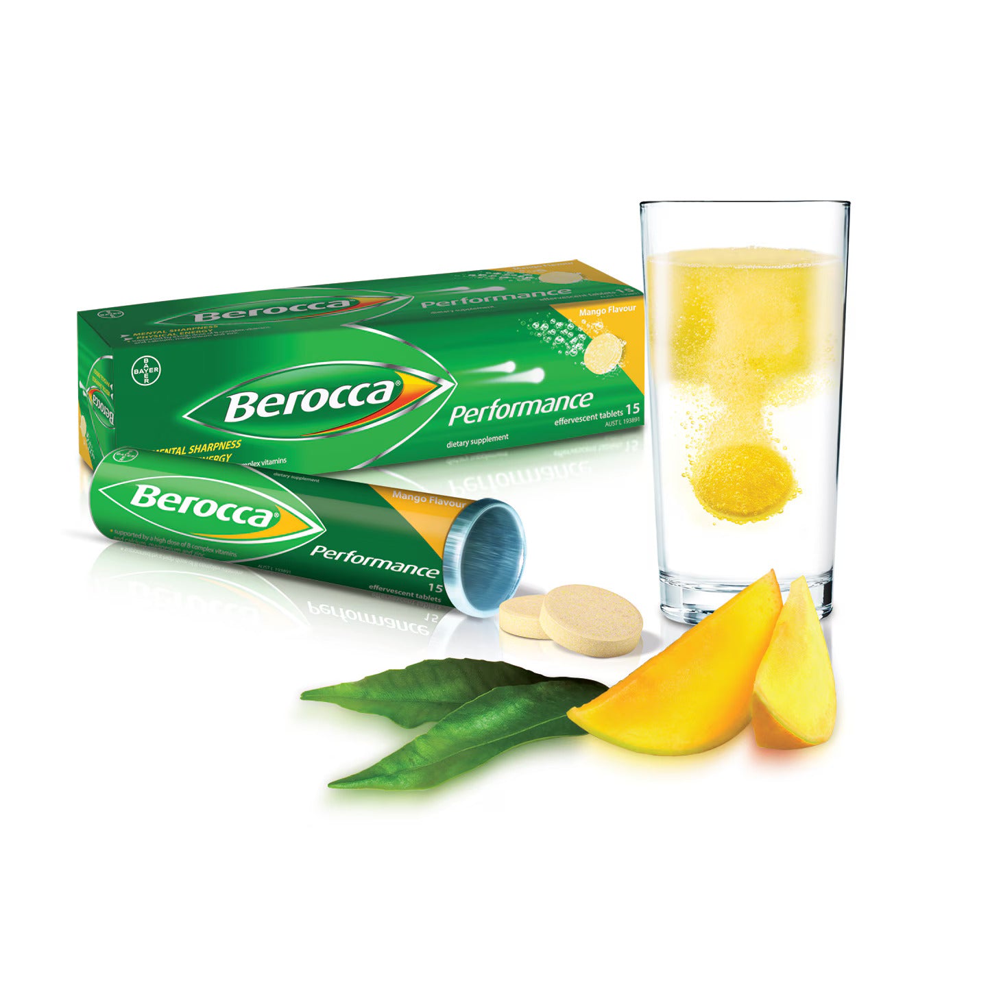 Berocca Mango Effervescent T/15 Tabs