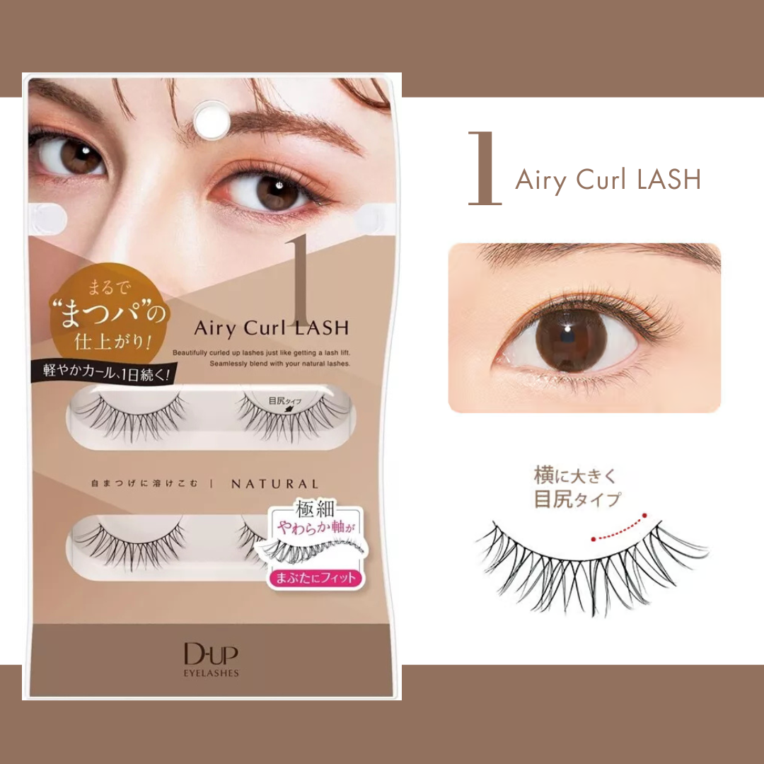 D-Up Airy Curl Lash Eyelashes 01 Natural 2Pair