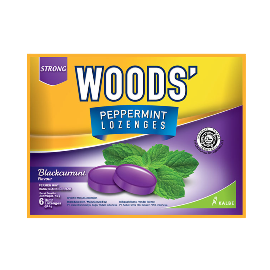 Woods' - Peppermint Lozenges Blackcurrant