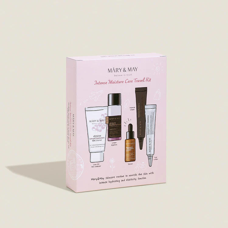 Mary & May - Intense Moisture Care Travel Kit (Cleanser+Toner+Serum+Cream+Eye cream)